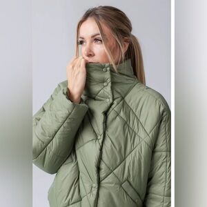 Women's Green Quilted Jacket